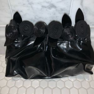 Used Valentino Black Patent Leather Bag